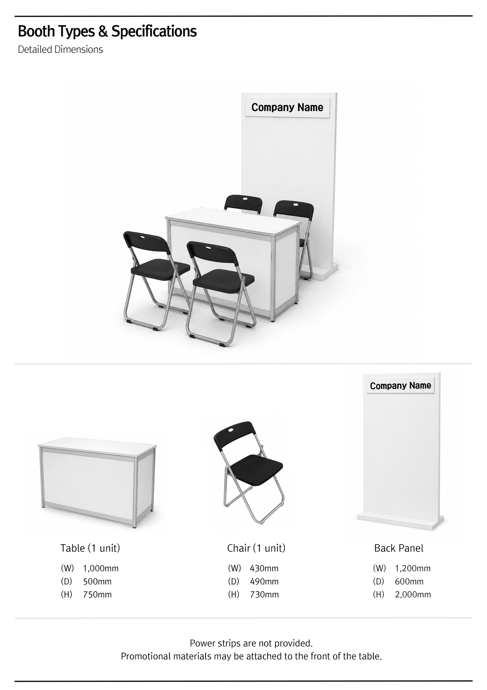 Indoor Booth Specifications